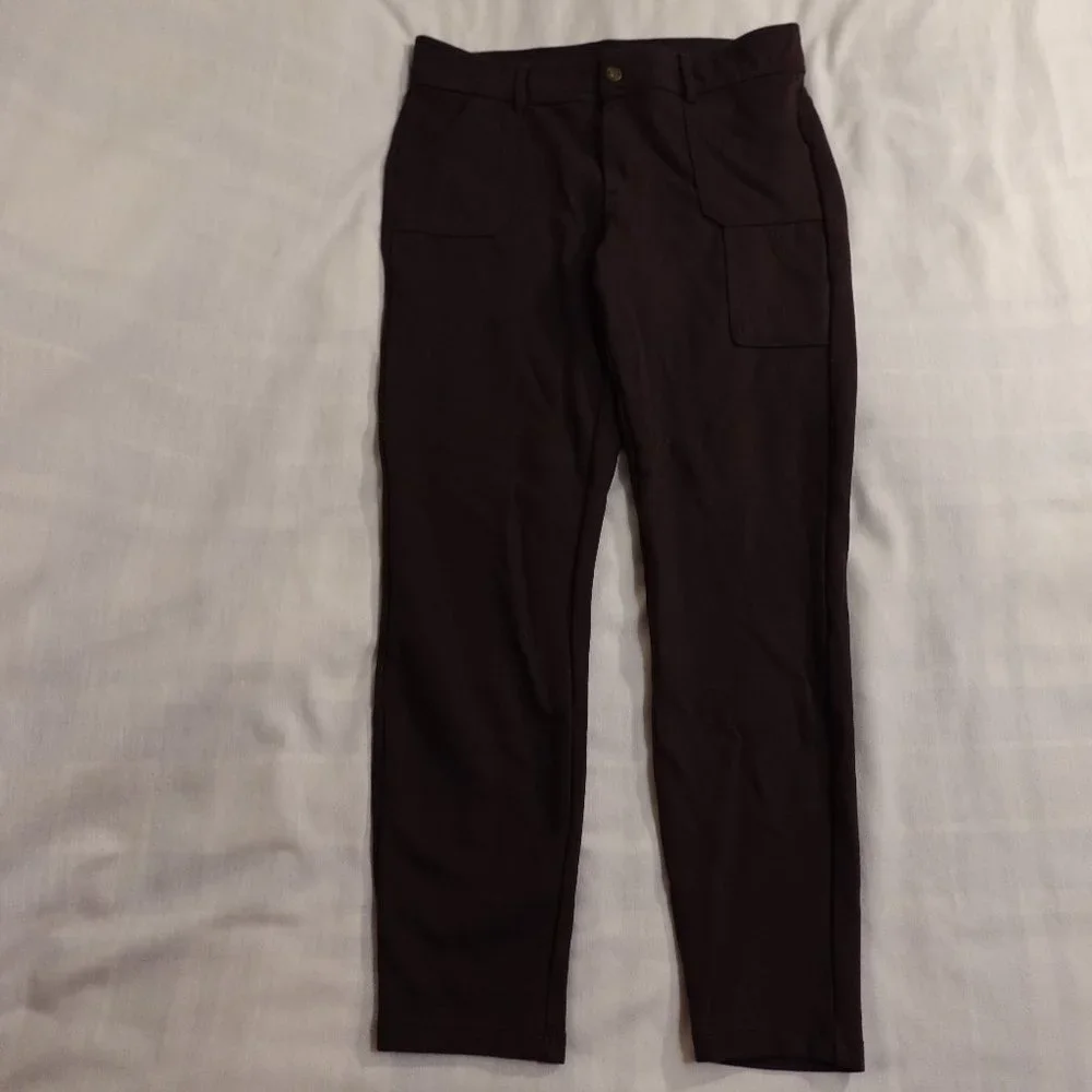 Eddie Bauer ponte high rise utility‎ leggings women's large brown